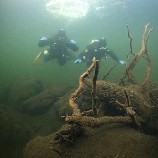 Diving in Plateliai lake