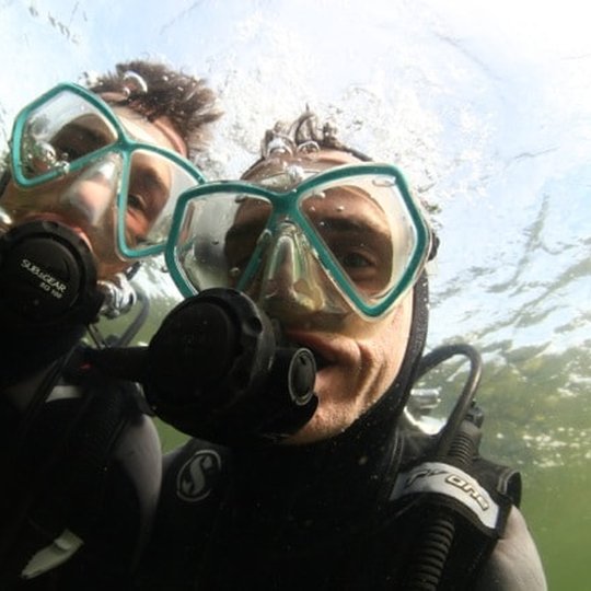 Diving in Plateliai lake