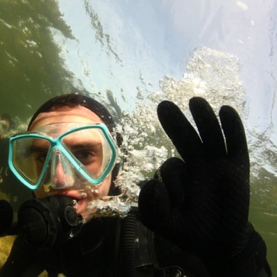 Diving in Plateliai lake