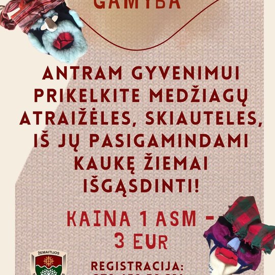 Edukacinė programos Užgavėnių kaukių gamyba skelbimas