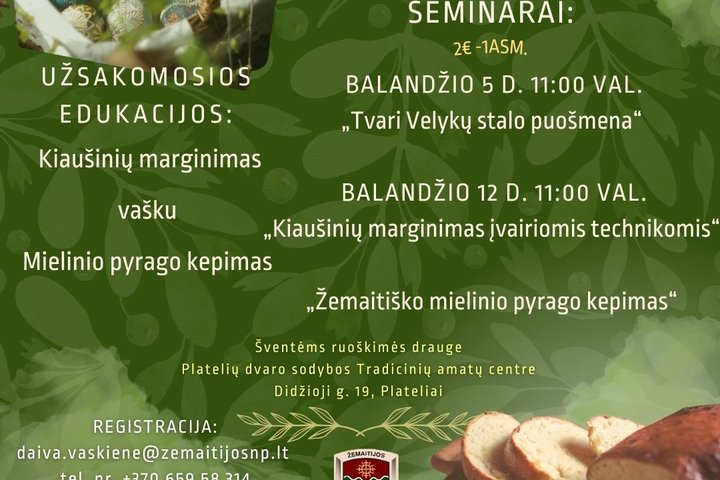 Informacinis skelbimas "Velykų belaukiant"