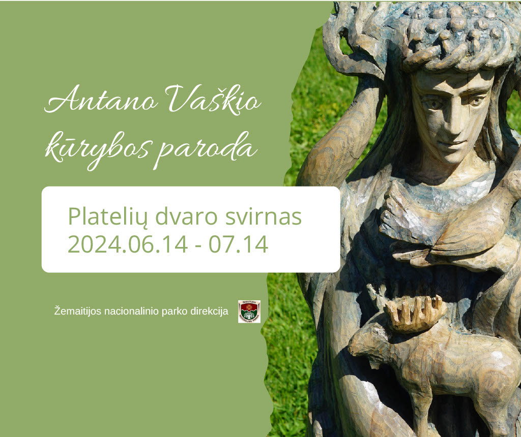 A. Vaškio padaryta medžio skulptūra